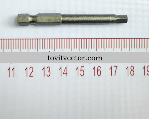 H6.35x50xH5 - Đầu bits lục giác 6.35 dài 60 mũi H5